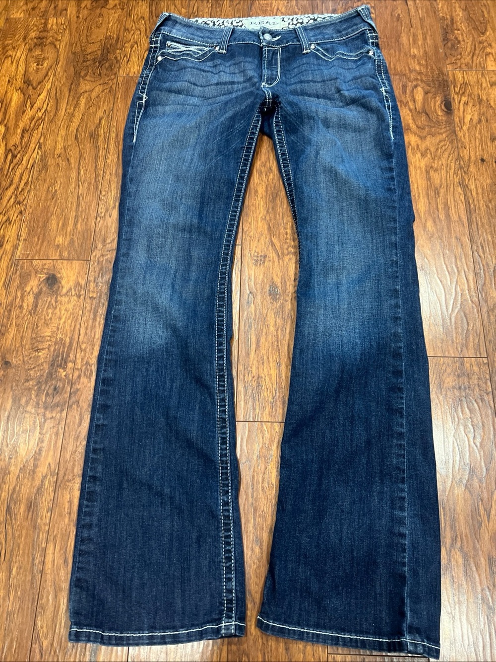 Ariat Jeans Women’s 31 L Dark Blue Wash  Bootcut Low Rise Stretch Fade